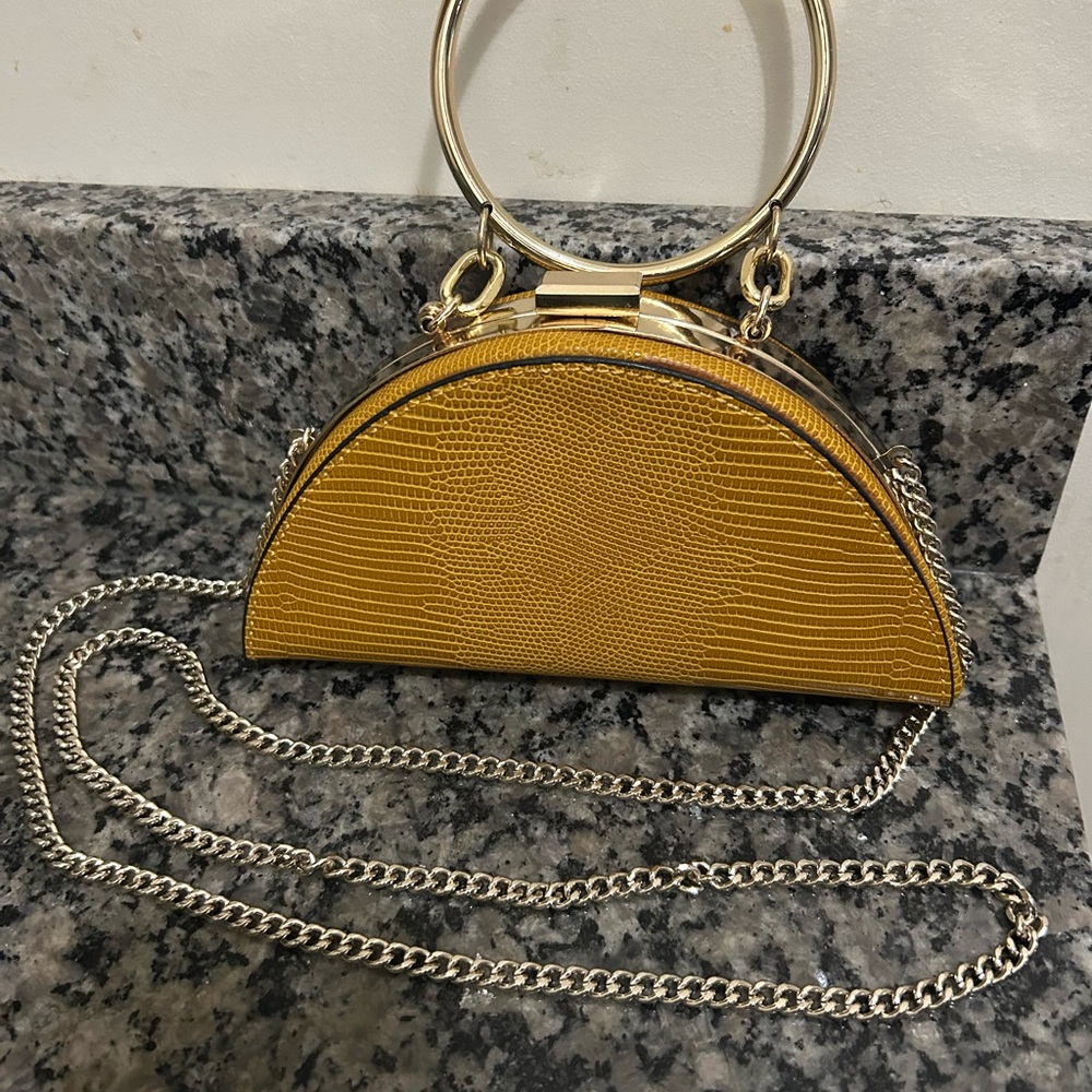 Vintage MINT! Topshop Elegant Gold Women's Bag with Chain Strap